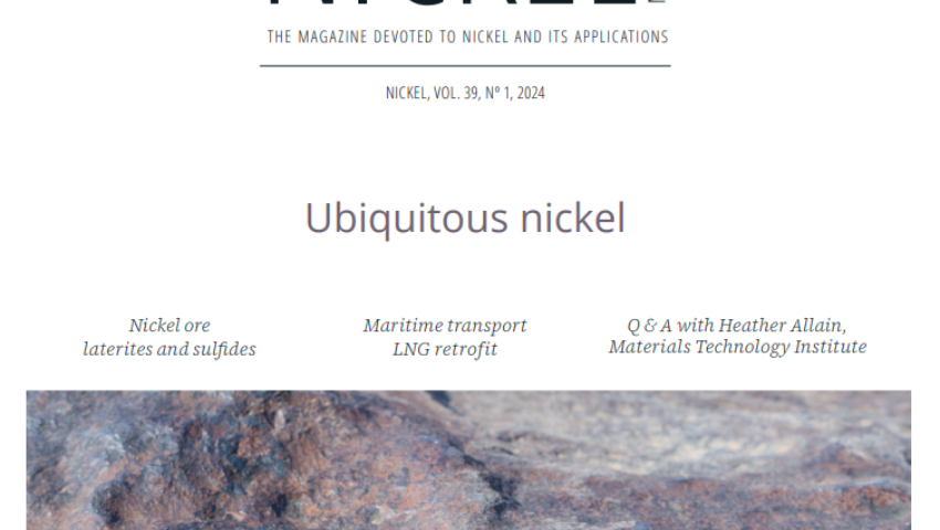 Nickel vol39 no1 2024: ubiquitous nickel