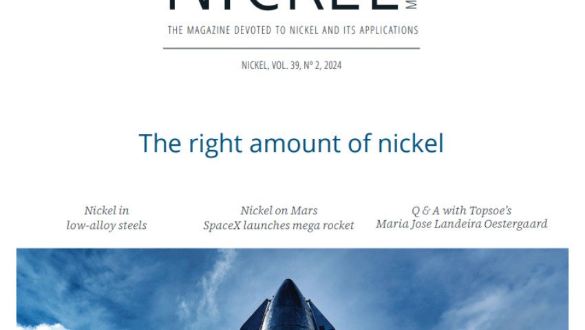 Nickel vol39 no2 2024: the right amount of niquel